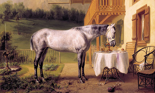 Picture: Painting showing King Ludwig II's horse "Cosa Rara"